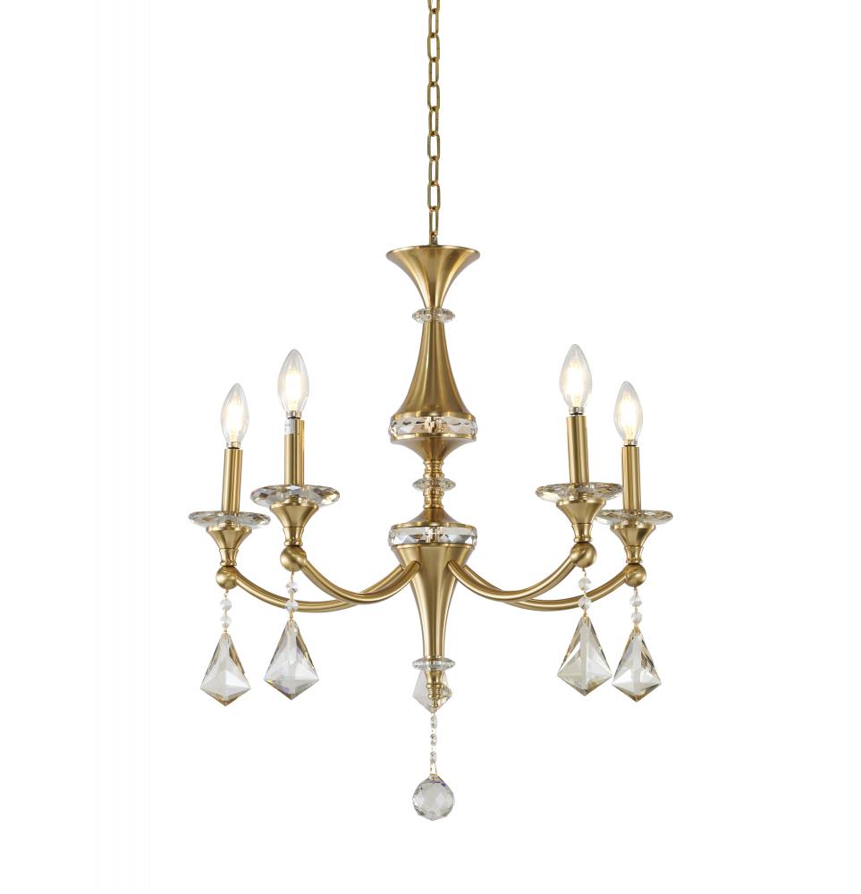 Satin Brass Chandelier