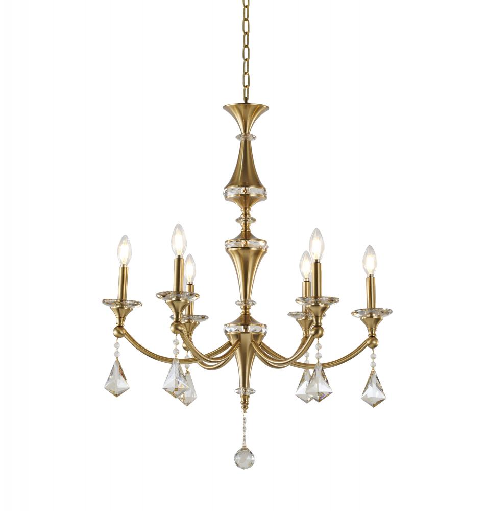 Satin Brass Chandelier