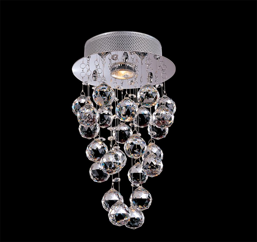 Metal & Crystal Flush Mount