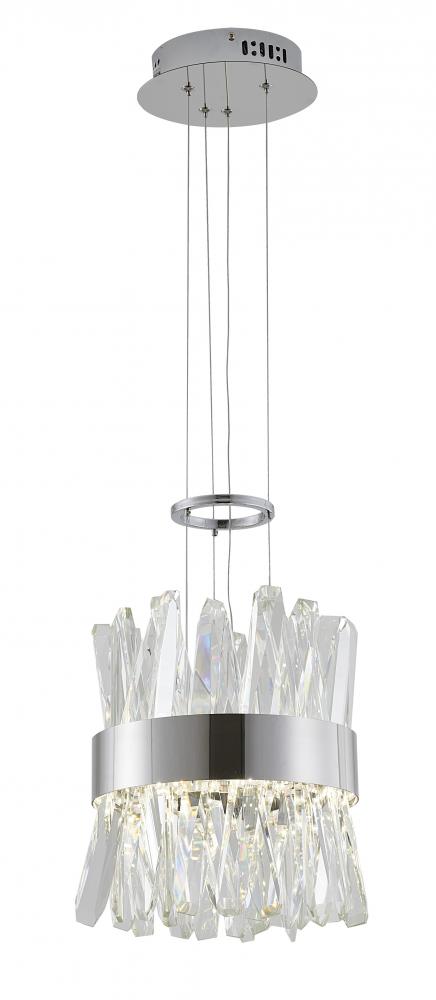 Stainless Steel & Crystal LED Pendant