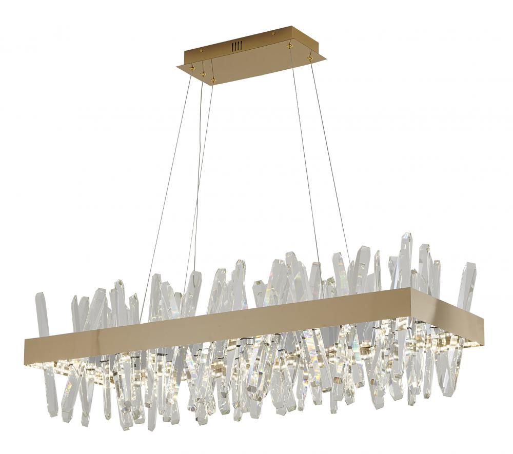 Stainless Steel & Crystal LED Chandelier