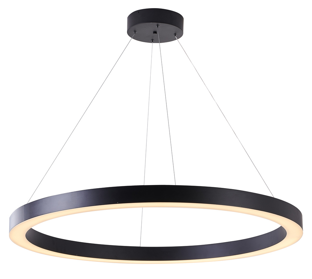 Matte Black LED Chandelier