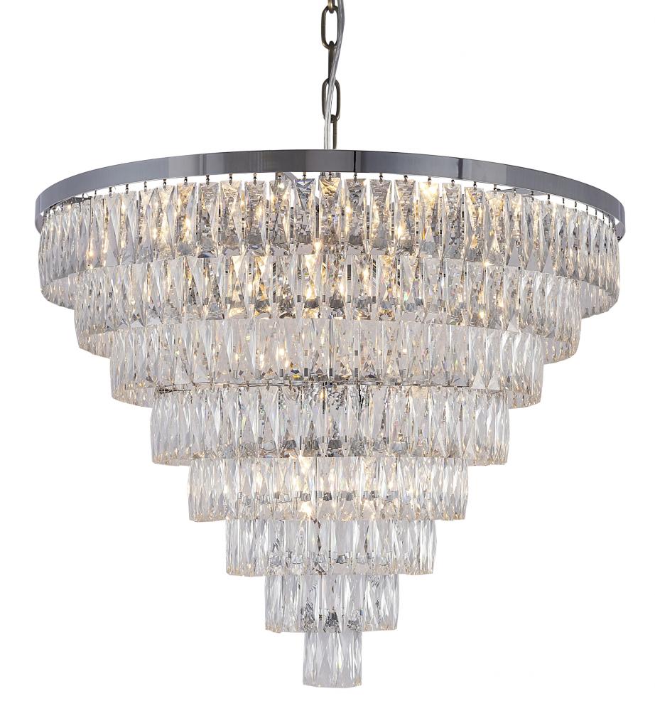 Metal & Crystal Chandelier