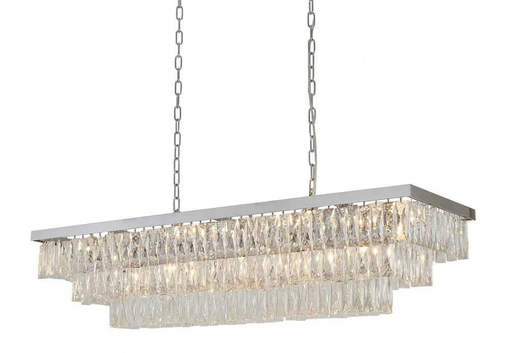 Metal & Crystal Chandelier