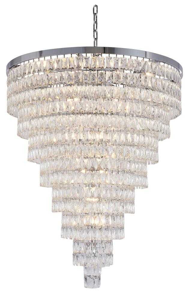 Metal & Crystal Chandelier