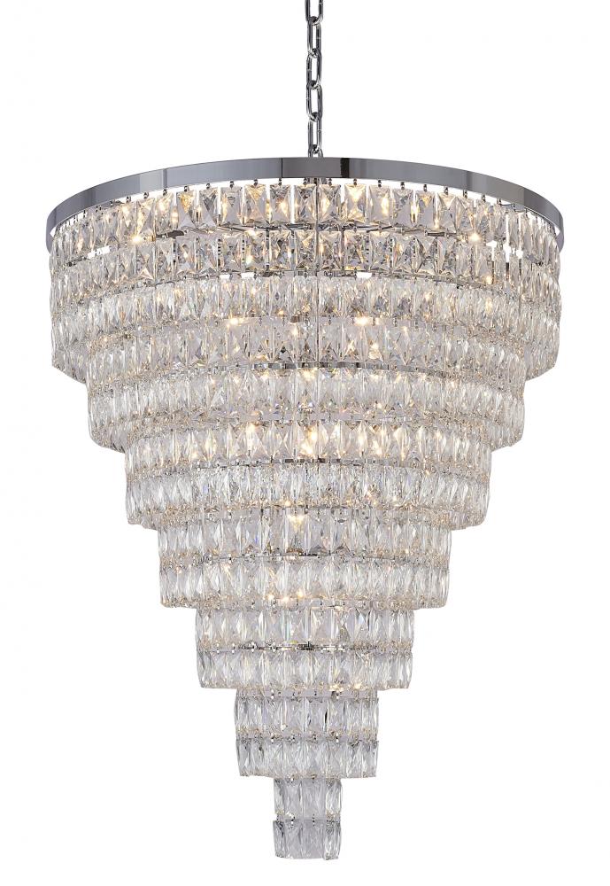 Metal & Crystal Chandelier