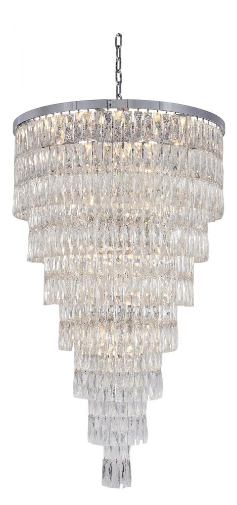 Metal & Crystal Chandelier