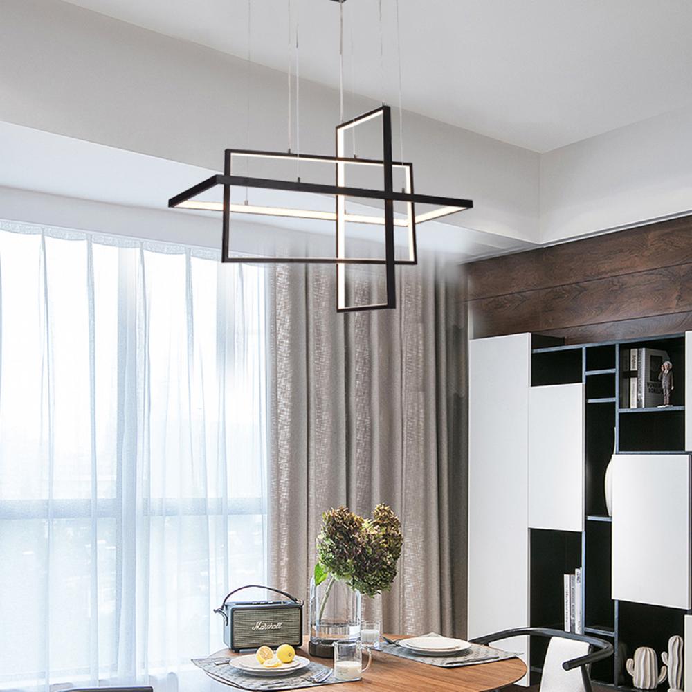 Matte Black LED Chandelier