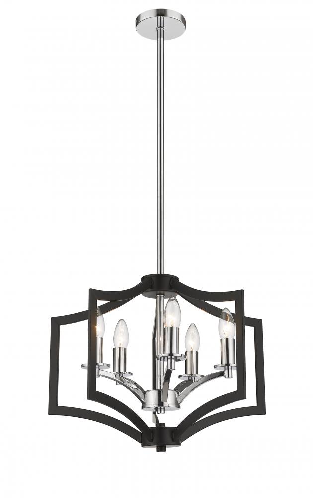 Black & Chrome Single Pendant Lighting