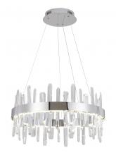 Bethel International Canada FT70C24CR - Stainless Steel & Crystal LED Chandelier