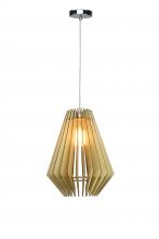 Bethel International Canada JU06P11W - Natural Wood Single Pendant Lighting