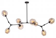 Bethel International Canada MA11XBLK-AMB - Iron & Glass Chandelier