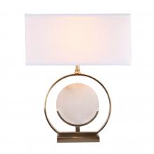 Bethel International Canada MTL14PQ-GD - White & Gold Table Lamp