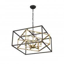 Bethel International Canada YS218C22BG - Black and Gold Chandelier