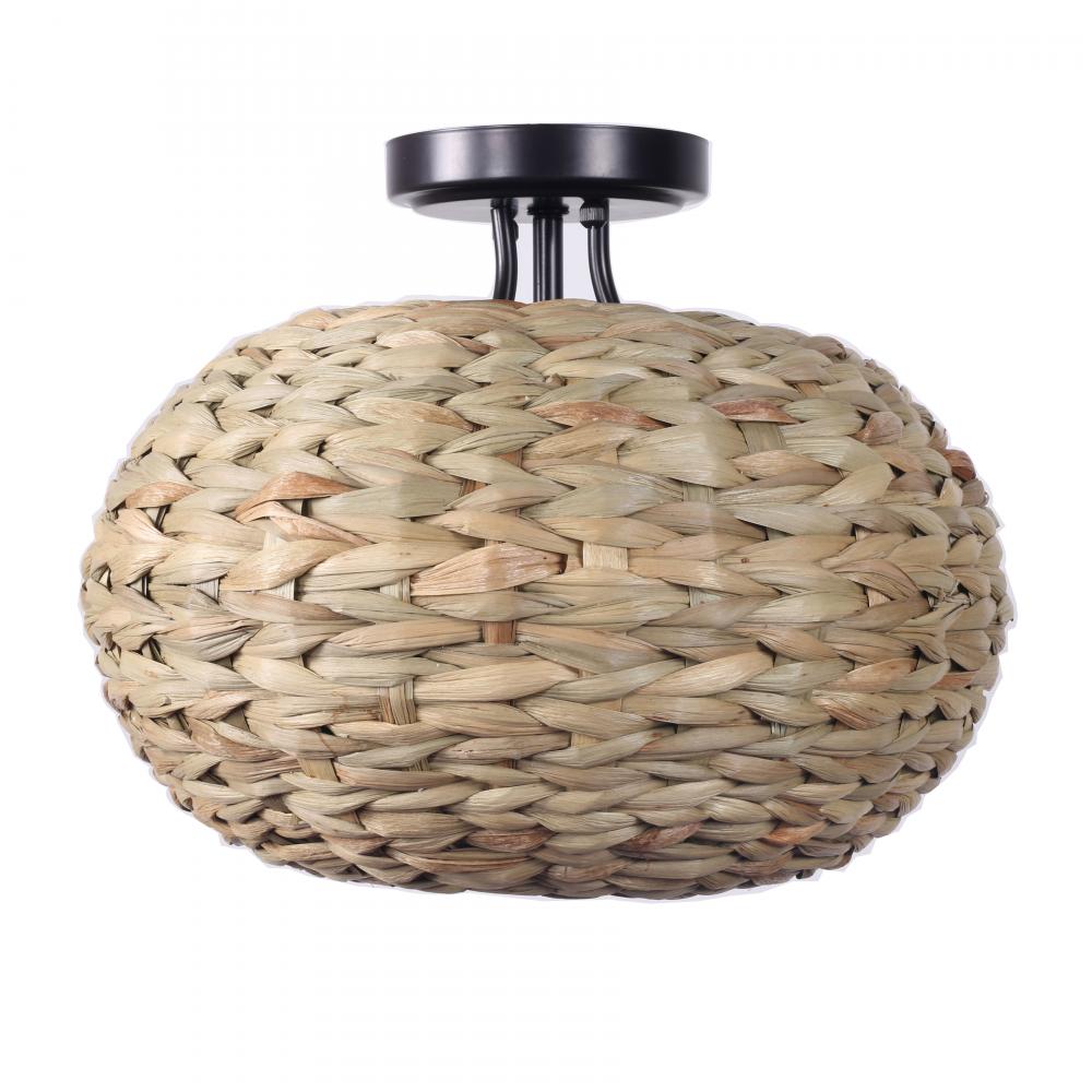 Cove 13.75'' Wide 1-Light Semi Flush Mount - Oil Natural