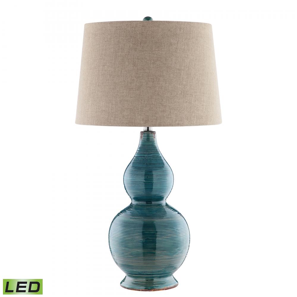 Lara 31.75'' High 1-Light Table Lamp - Blue - Includes LED Bulb