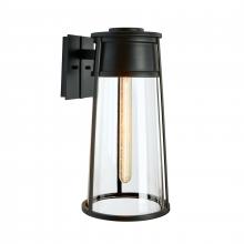 ELK Home 1246-MB-CL - Cone 12.75'' High 1-Light Outdoor Sconce - Matte Black