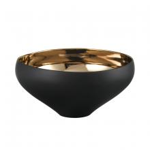 ELK Home H0017-9754 - Greer Bowl - Tall Black and Gold Glazed (2 pack)